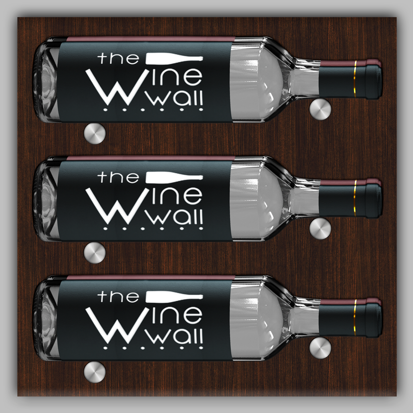 Wood Wine Wall Tile - 6 Bottles Label Out