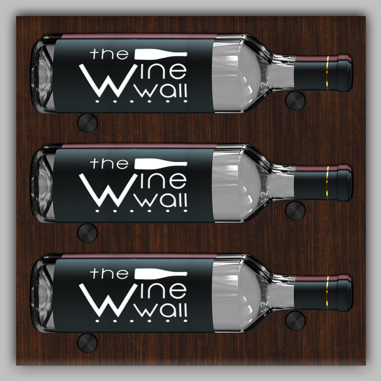 Wood Wine Wall Tile - 6 Bottles Label Out
