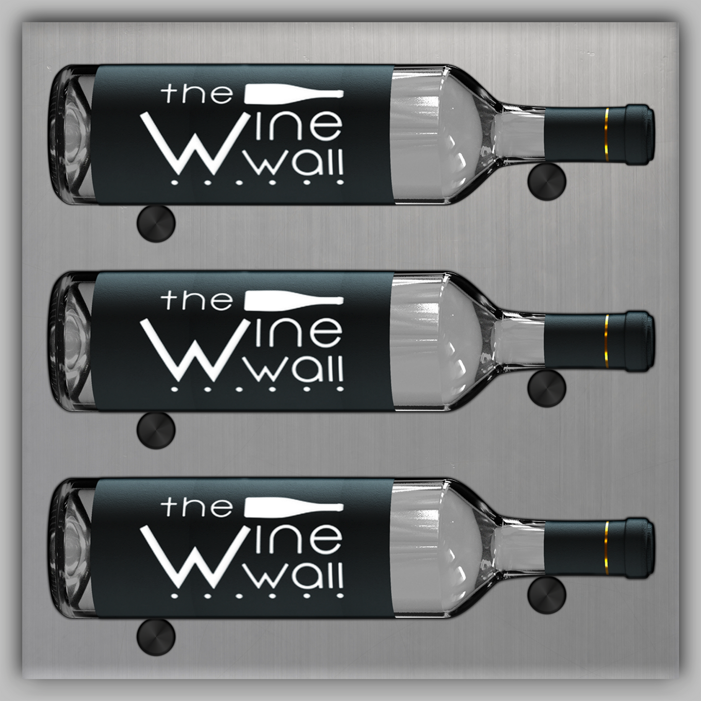 Wine Wall Tile - 3 Bottles Label Out