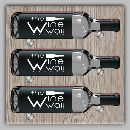 Wood Wine Wall Tile - 6 Bottles Label Out