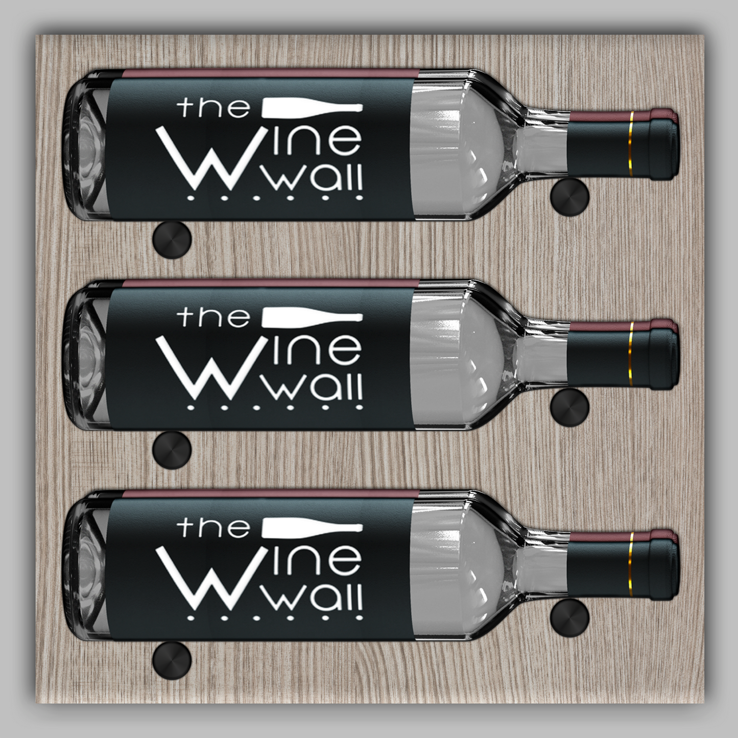 Wood Wine Wall Tile - 6 Bottles Label Out