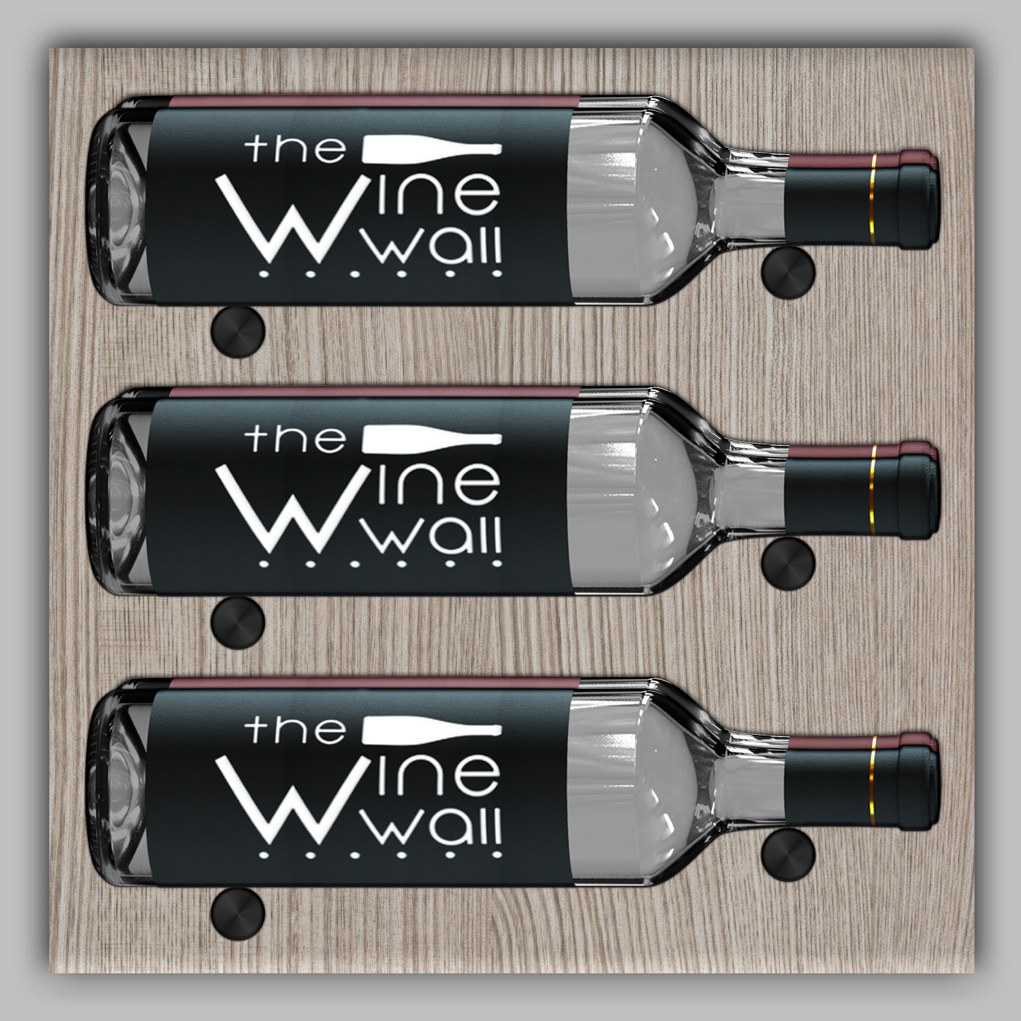 Wood Wine Wall Tiles - 3 Bottles Label Out - PRE-ORDER
